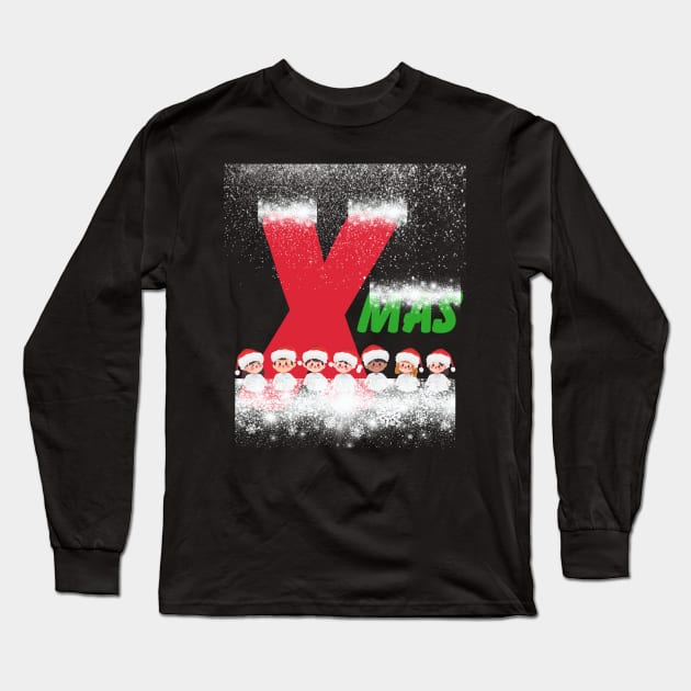 Xmas with chidlren Long Sleeve T-Shirt by Tee Trendz